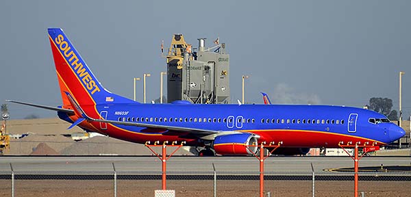 Southwest Boeing 737-8H4 N8603F, Phoenix Sky Harbor, December 22, 2014
